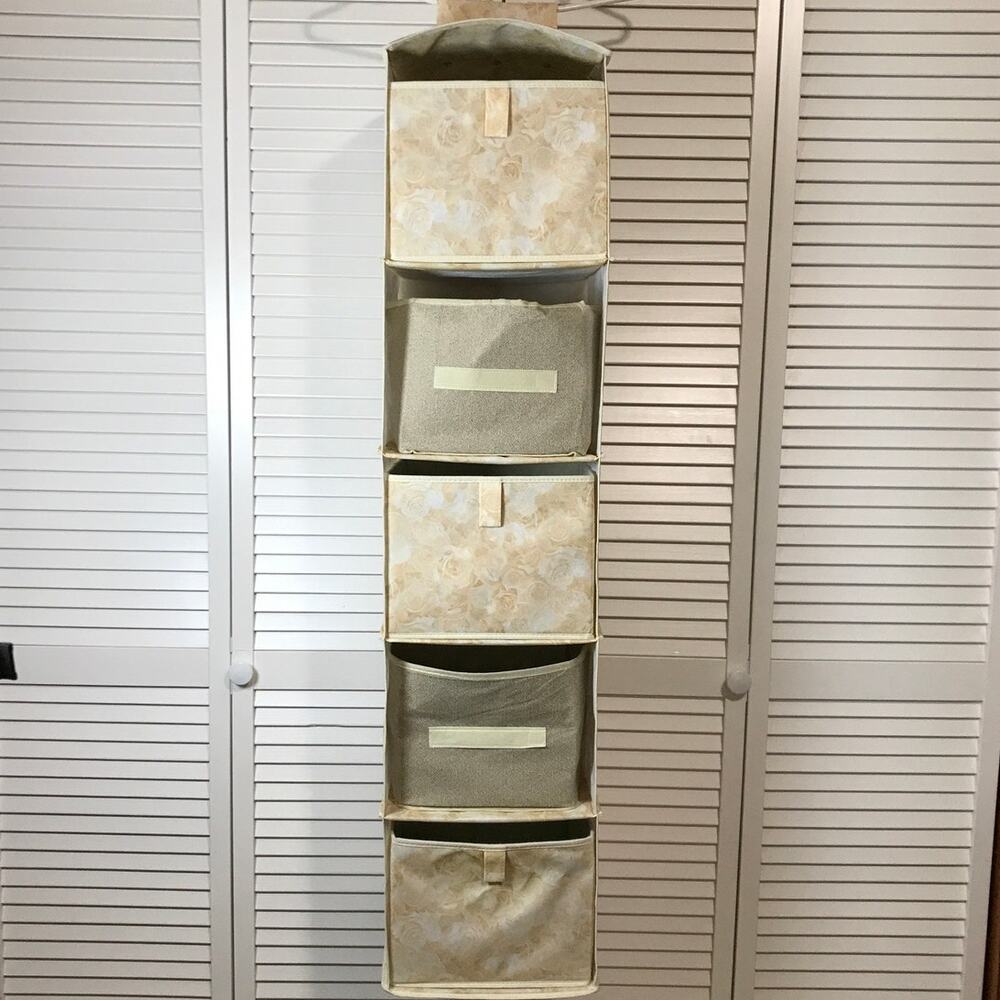Vertical 5 Compartment Closet Hanging Organizer